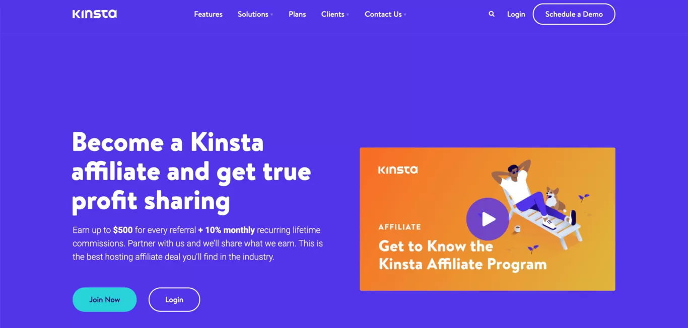 Mejores programas de afiliados Kinsta
