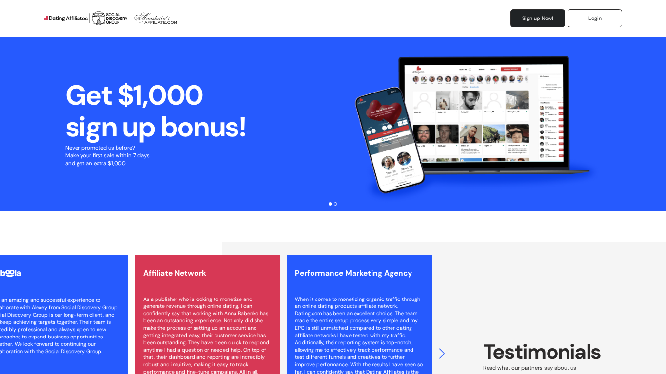 Programa de Afiliados de Dating Group