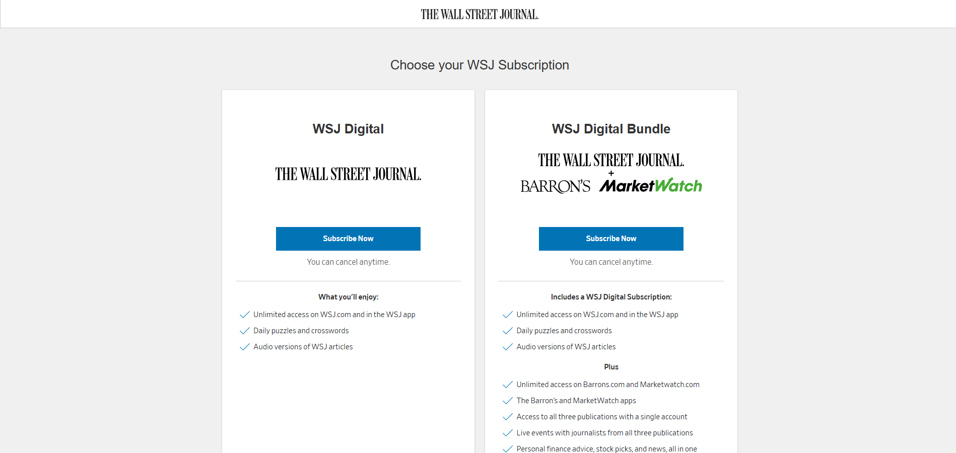Programa de Afiliados de The Wall Street Journal