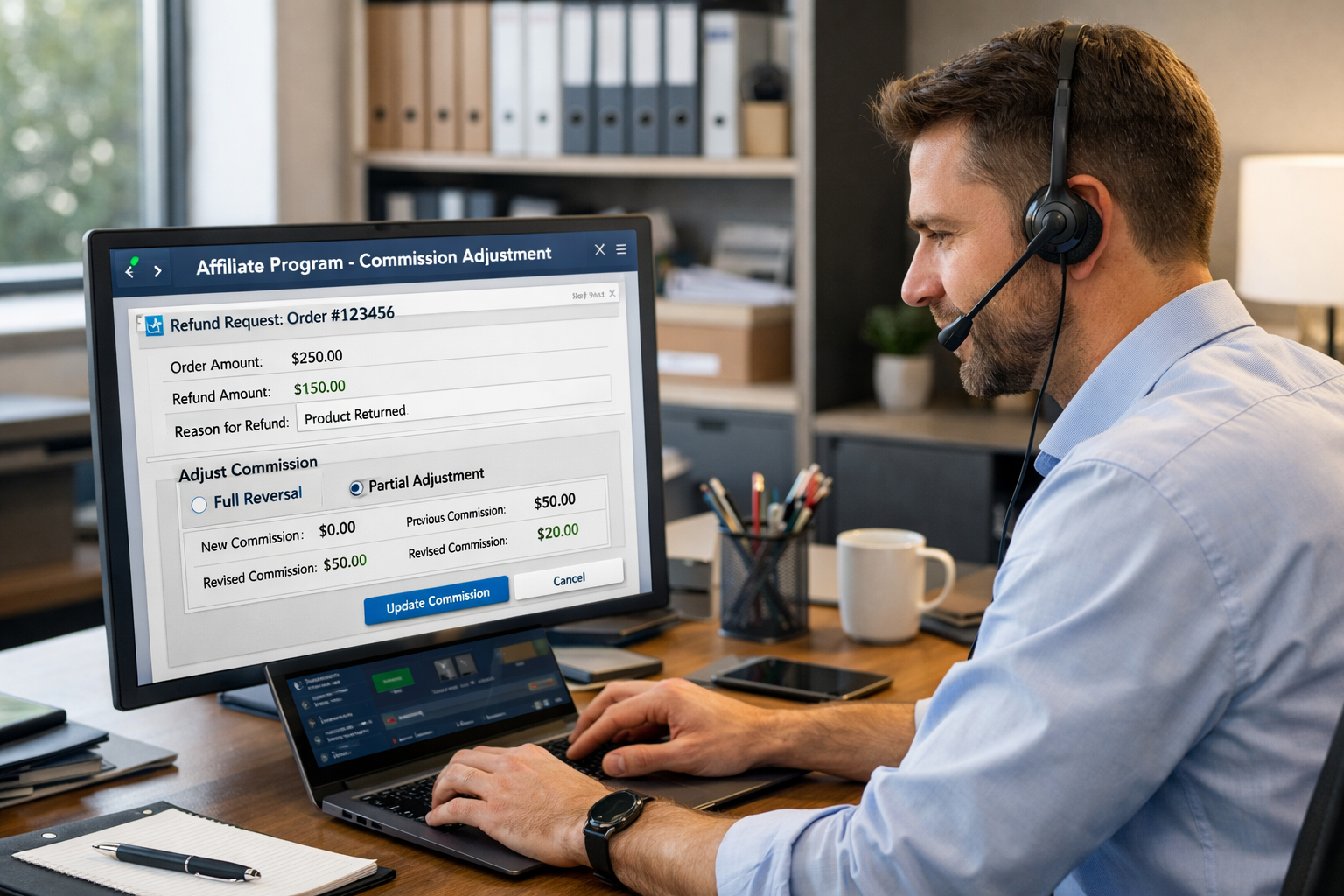 Procesamiento de reembolsos en software de afiliados: Comisiones negativas vs. rechazo de comisiones