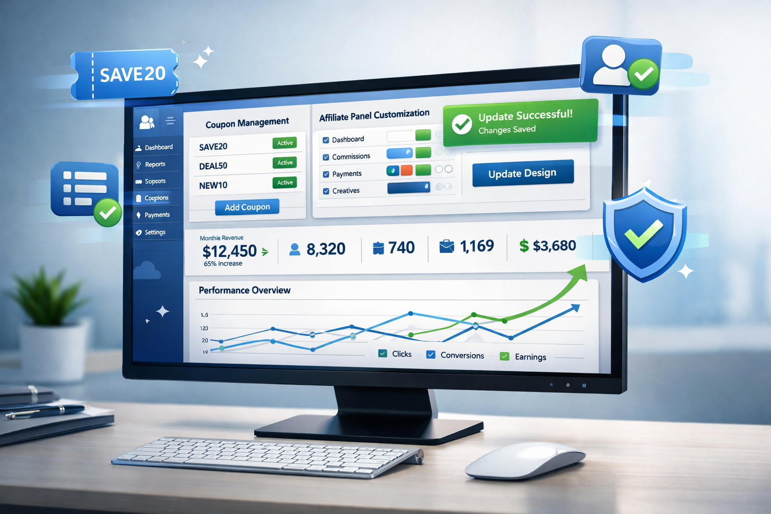 Correcciones de errores en PostAffiliatePro: Asignación de cupones y mejoras en el panel de afiliados