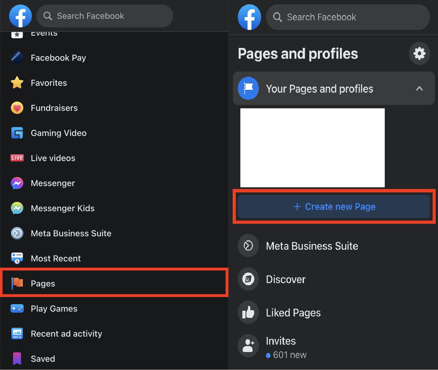 Crear nueva página de Facebook