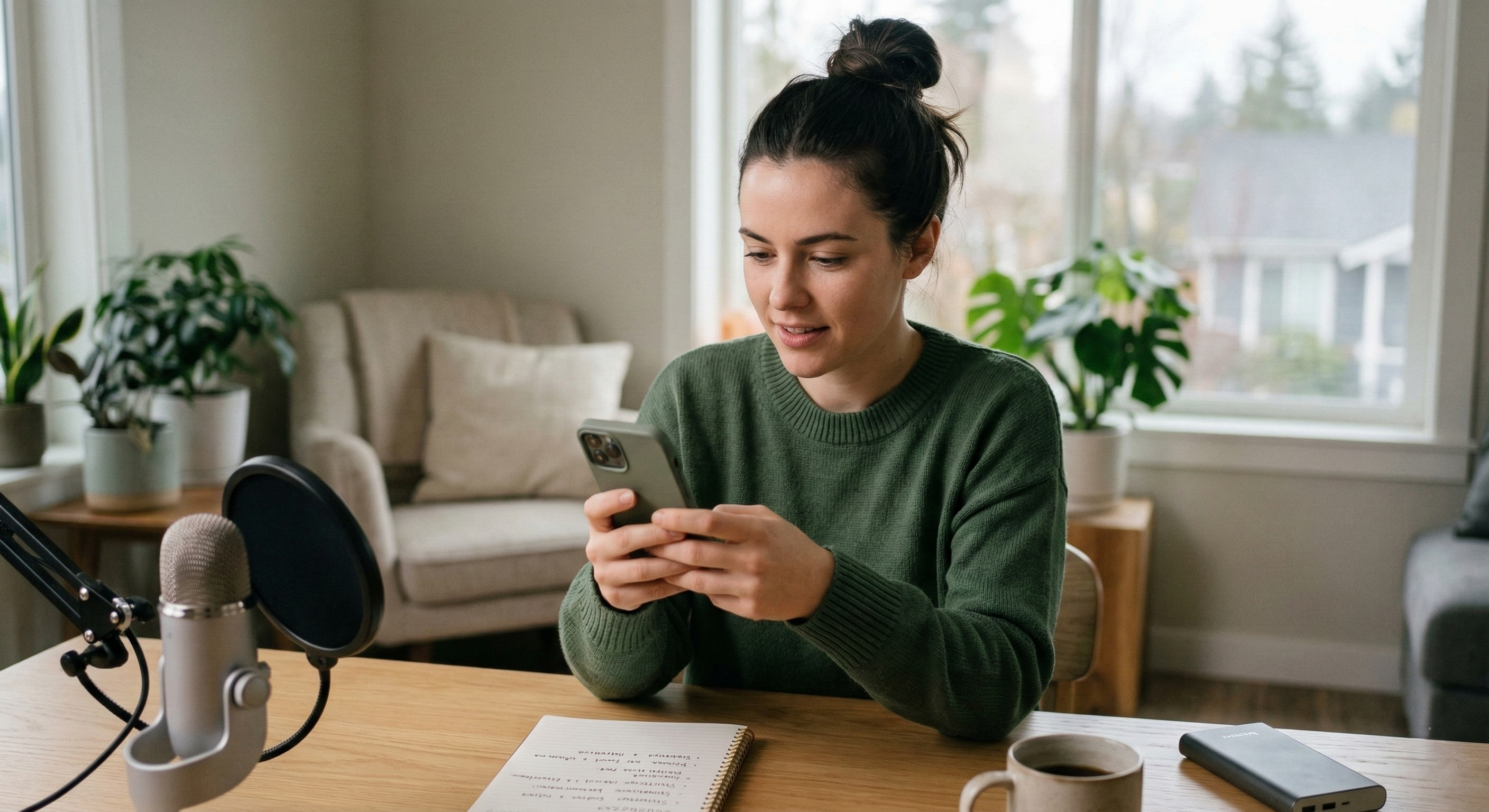 Mujer nano-influencer creando contenido para campaña del Día Internacional de la Mujer