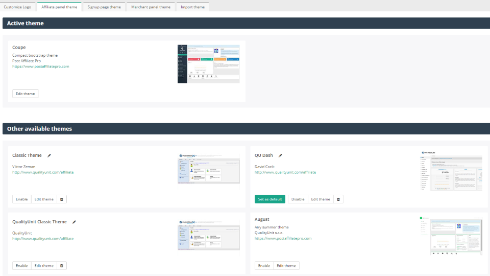 Post Affiliate Pro - Tema Network