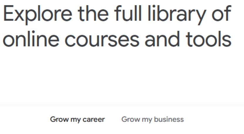 Google Grow free marketing courses