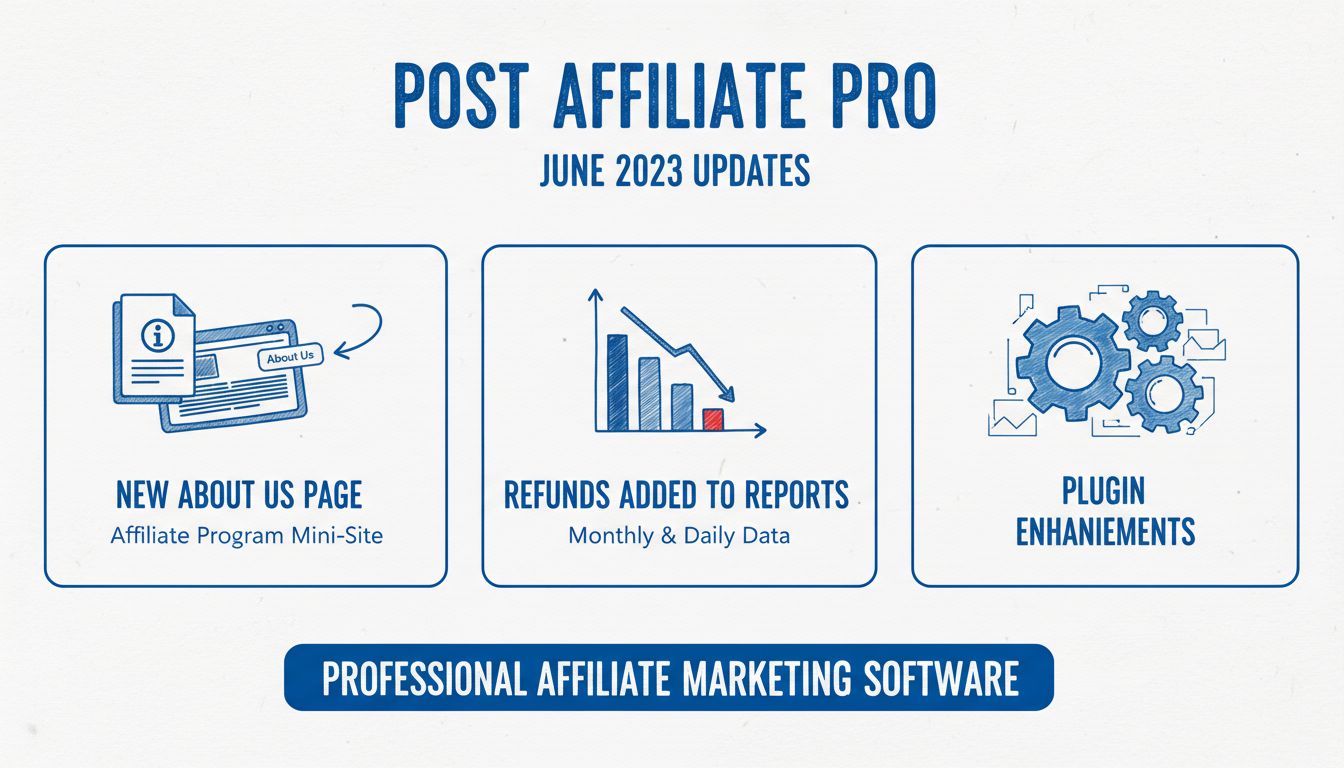 Actualizaciones de Post Affiliate Pro en junio de 2023: Nuevas funciones y mejoras