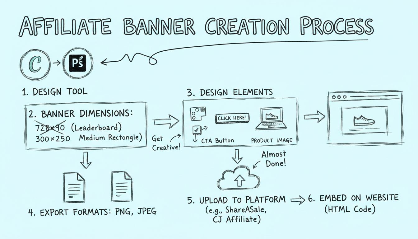 Proceso paso a paso para crear un banner de afiliado desde las herramientas de diseño hasta la integración en el sitio web