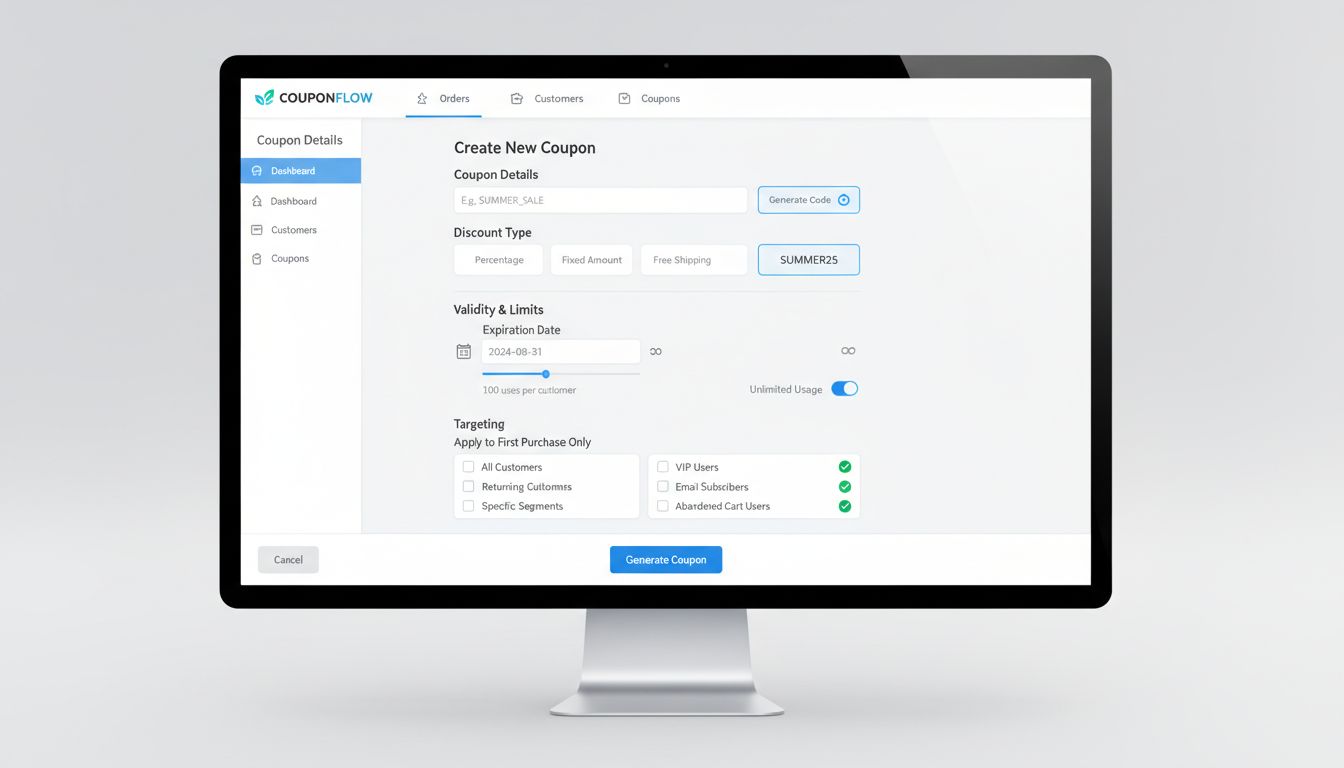 Post Affiliate Pro coupon creation dashboard interface showing customization options