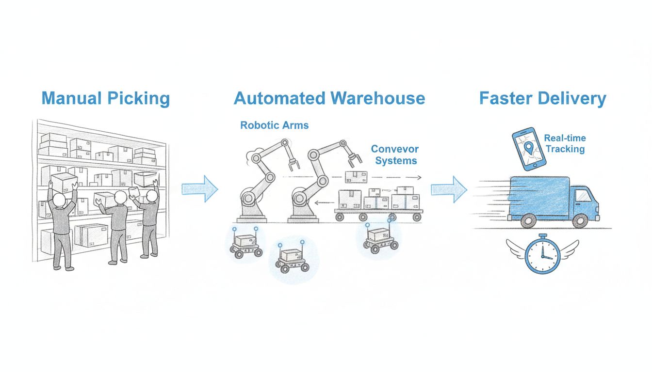 ¿Por qué es importante la automatización en la logística del comercio electrónico?