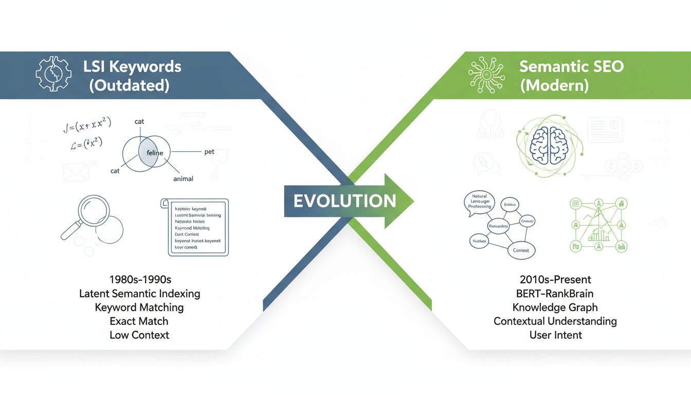 Evolución de los algoritmos de búsqueda de Google desde LSI hasta la búsqueda semántica moderna con BERT y Knowledge Graph