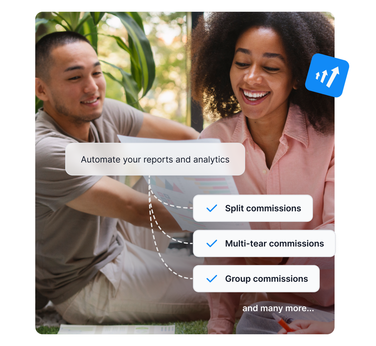 Una infografía que muestra las áreas en las que Post Affiliate Pro puede ayudarte, como identificar la audiencia, crear estructuras de comisión y más.