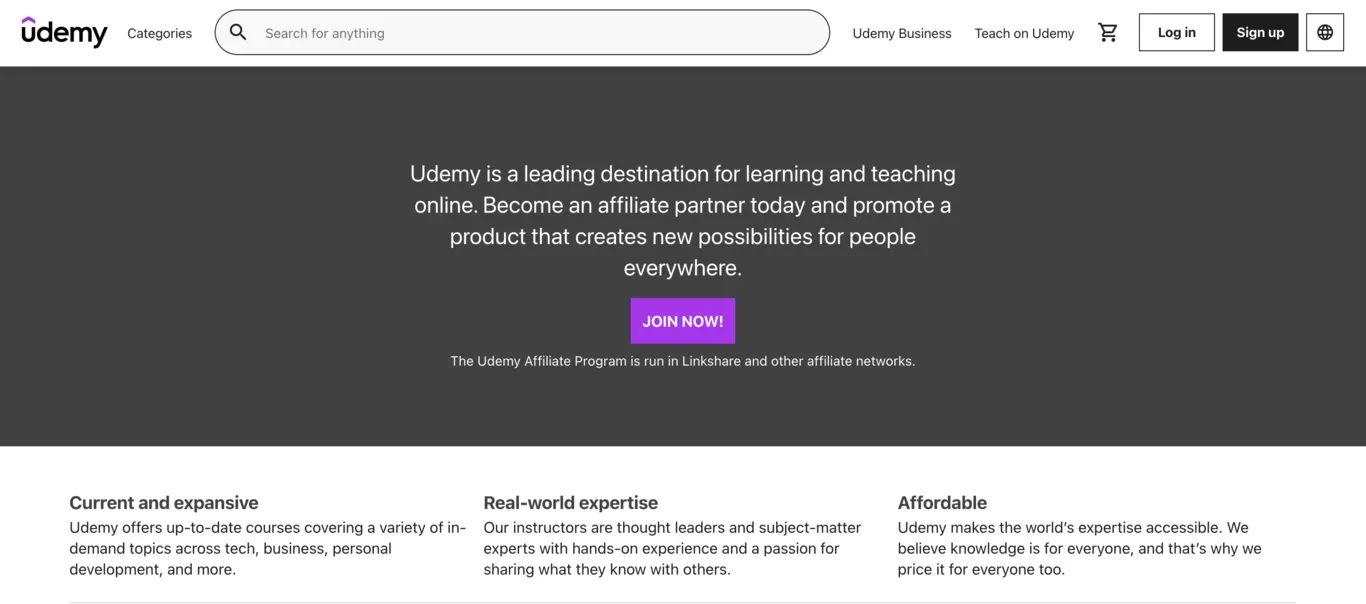 Mejores programas de afiliados Udemy