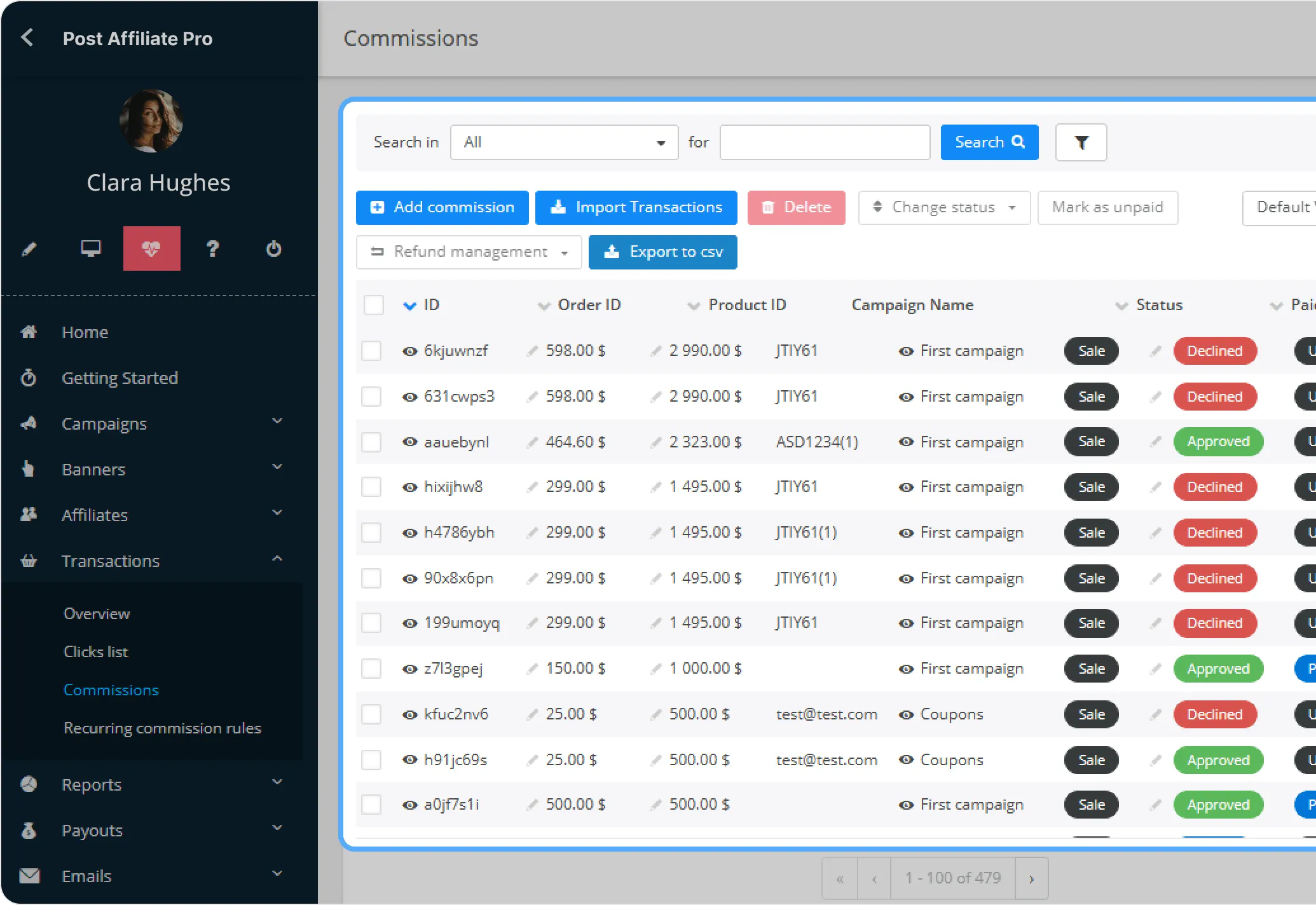 Automatiza las comisiones