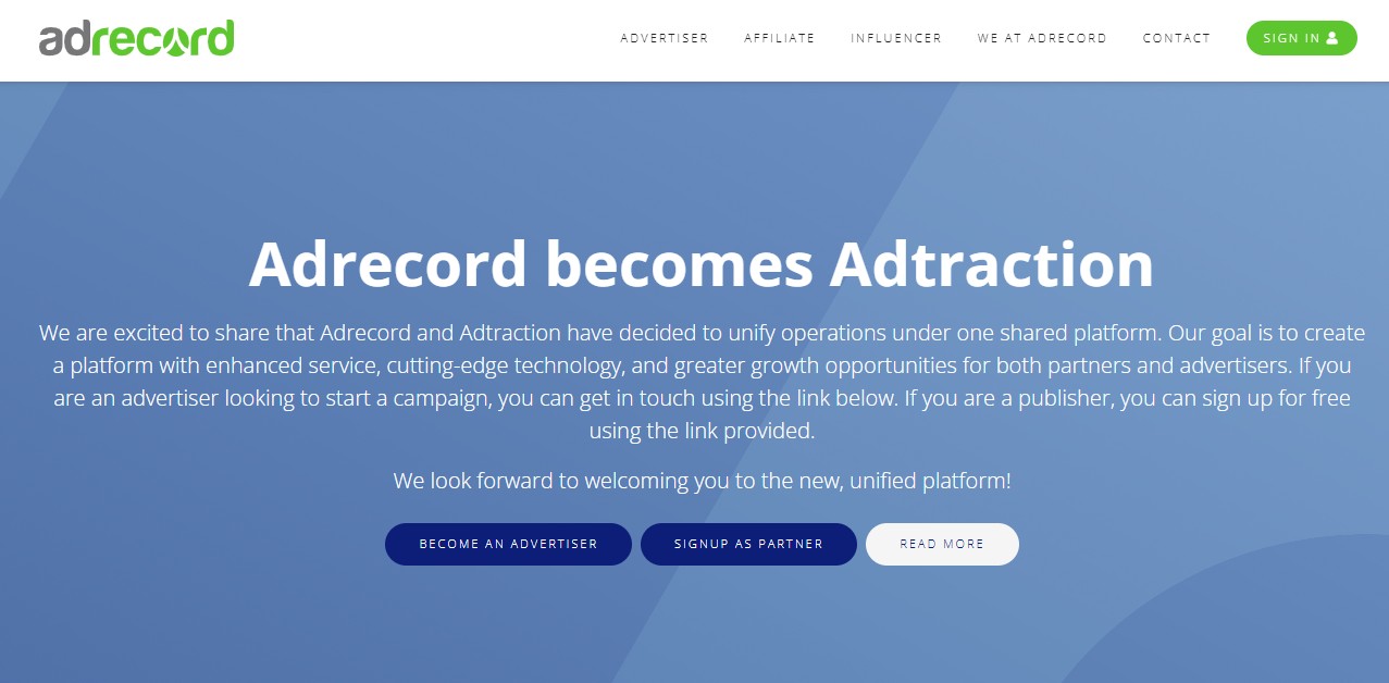 Programa de Afiliados de Adrecord