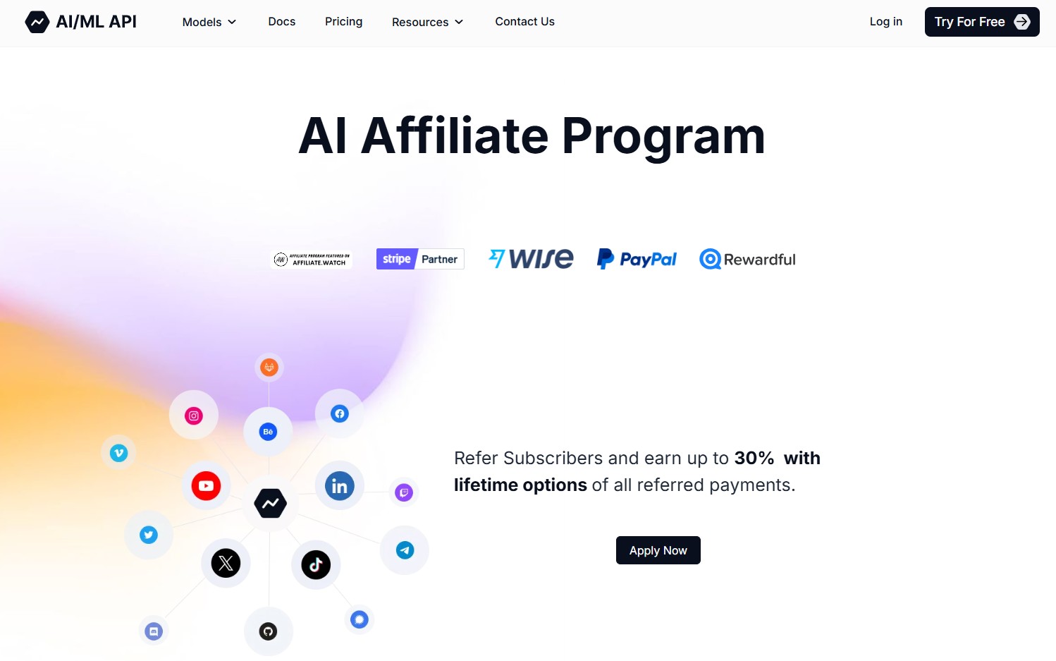 Programa de Afiliados AI/ML API