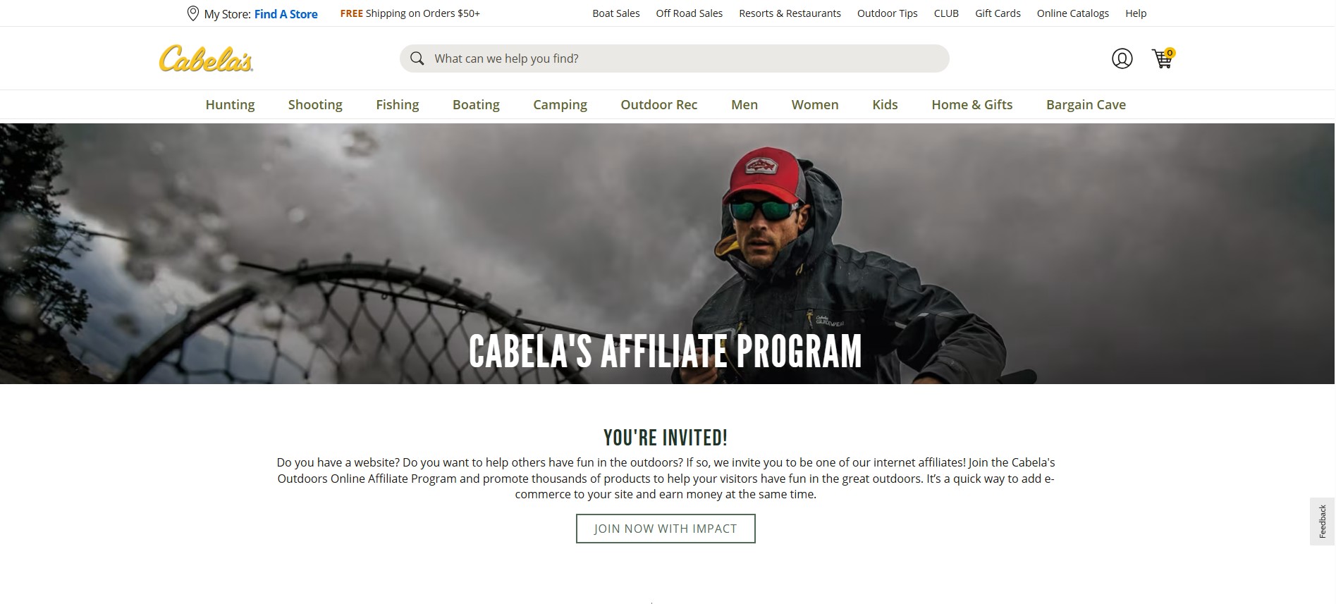 Programa de Afiliados de Cabela's