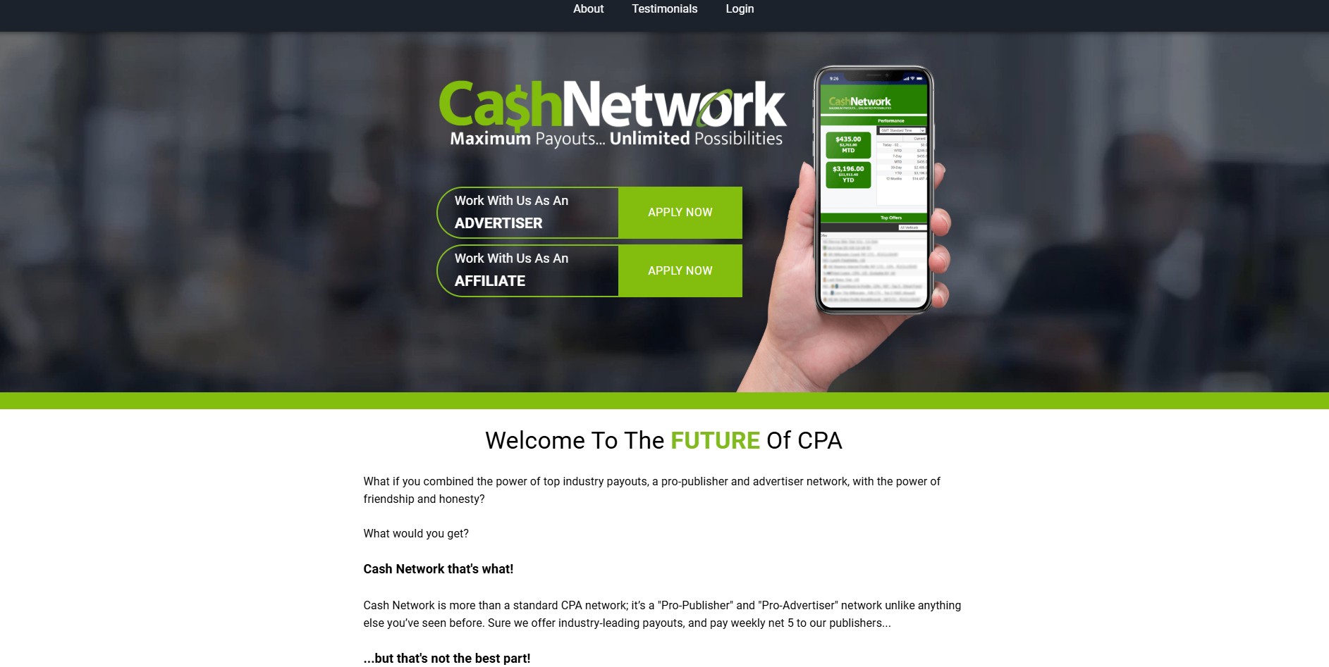 Programa de afiliados de Cash Network