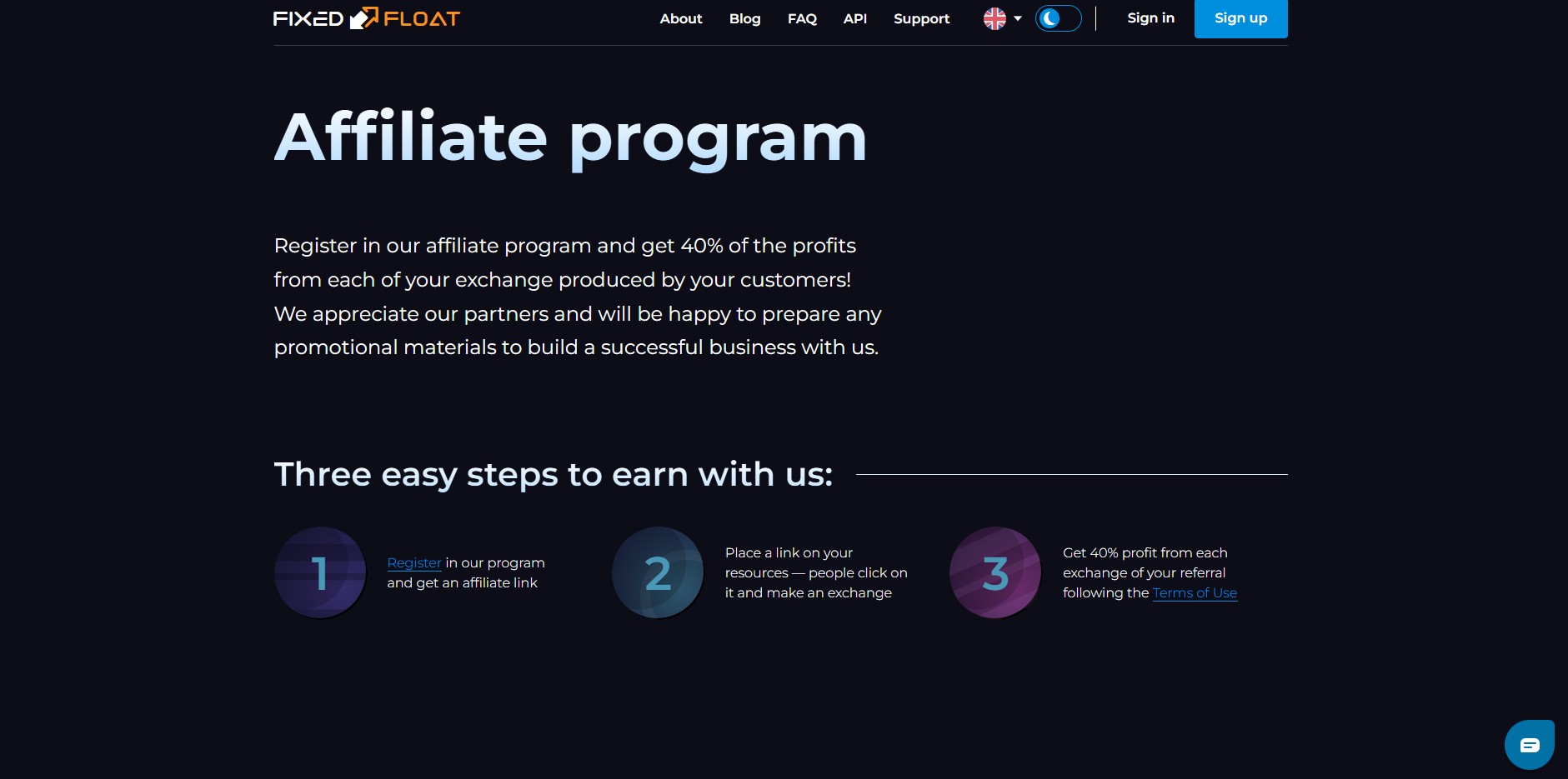 Programa de Afiliados de FixedFloat