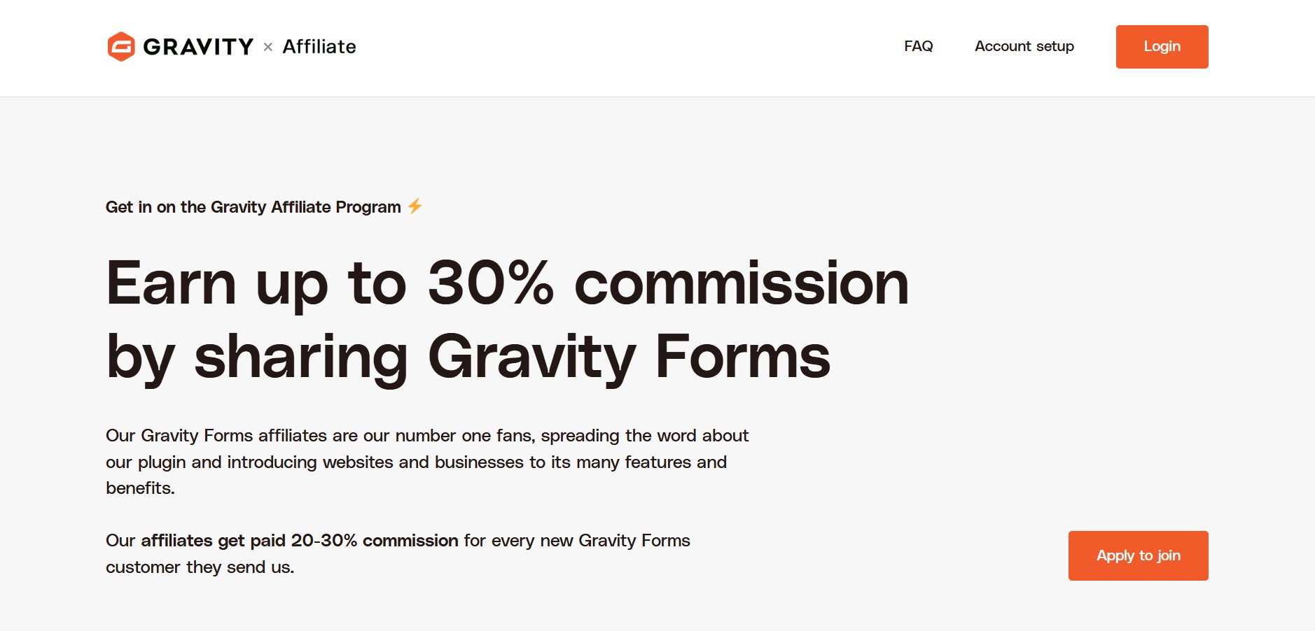 Programa de Afiliados de la Comunidad Gravity Forms