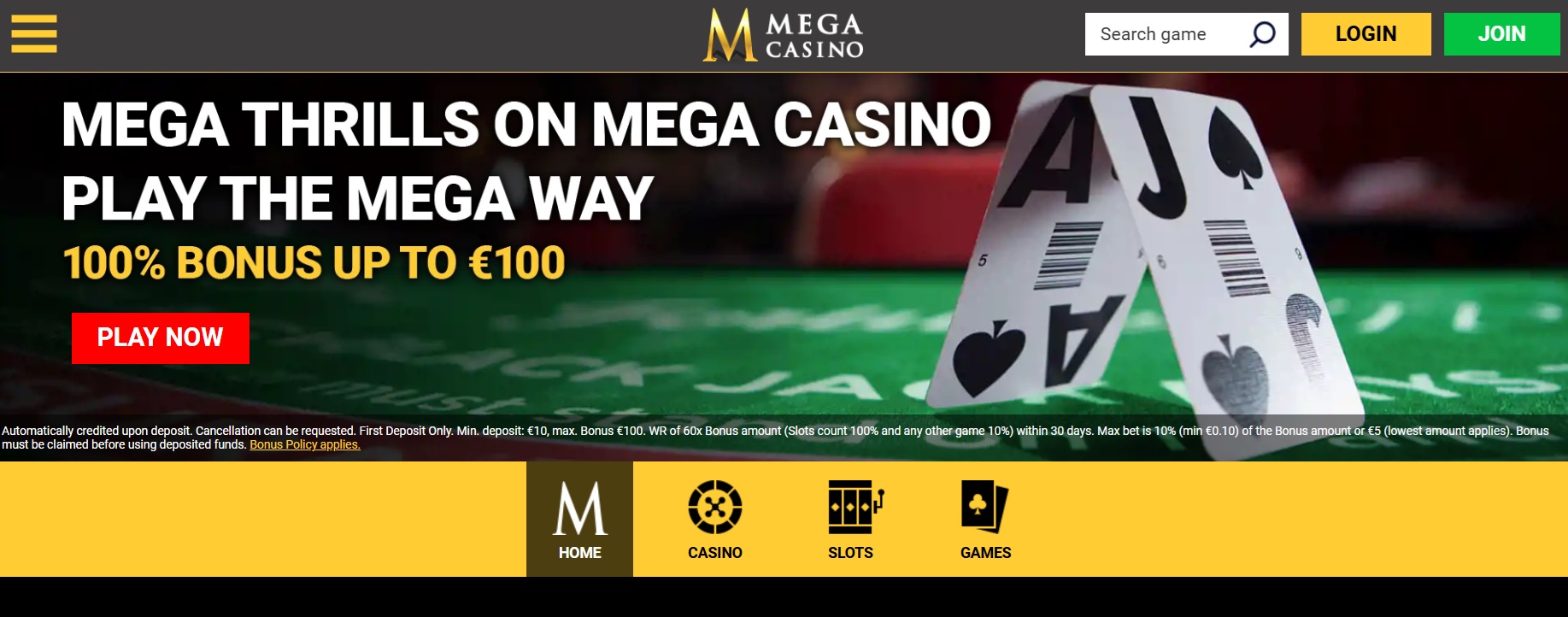 Programa de Afiliados de Mega Casino