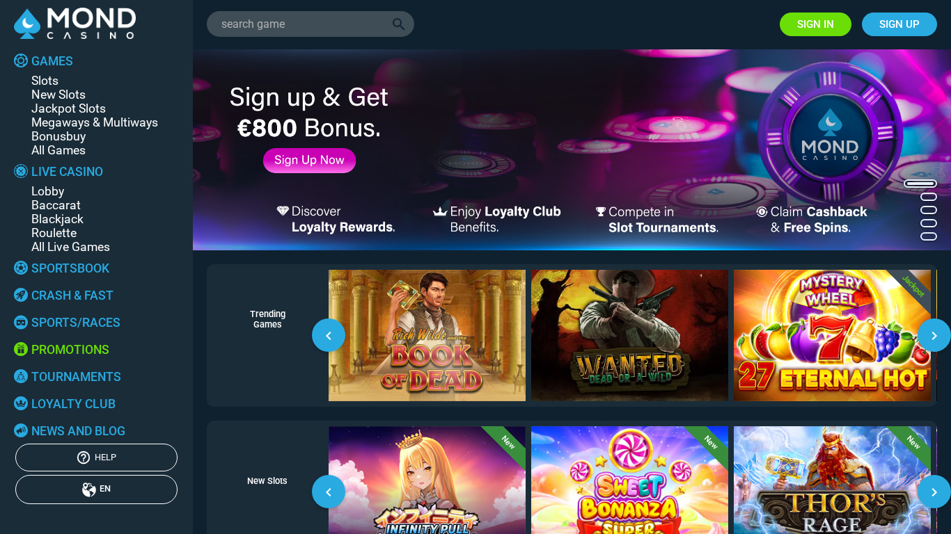 Programa de Afiliados de MondCasino