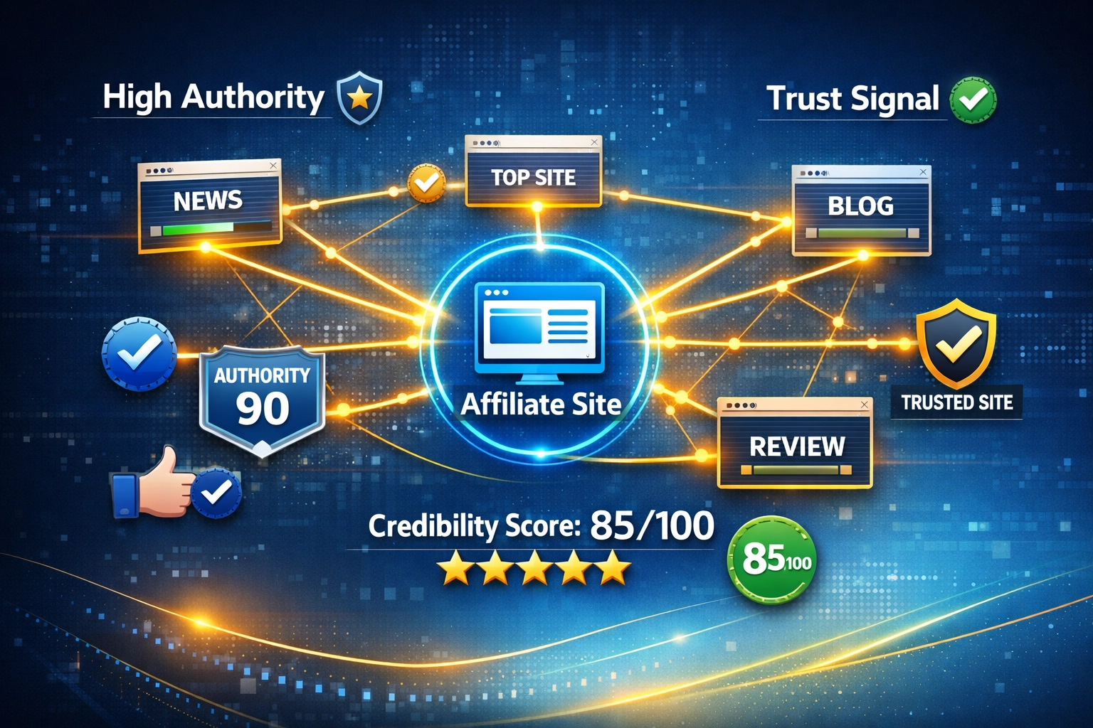 Señales de confianza y credibilidad en la red de marketing digital