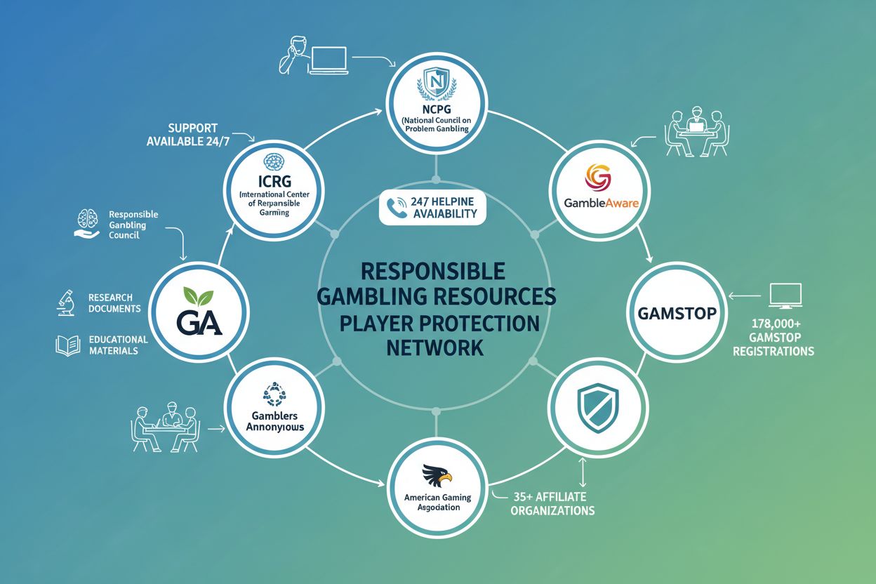 Network of responsible gambling organizations and support resources
