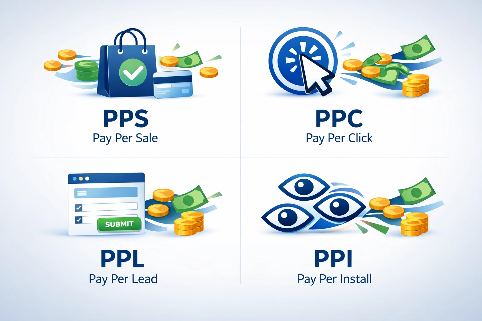 Comparación de modelos de pago a afiliados