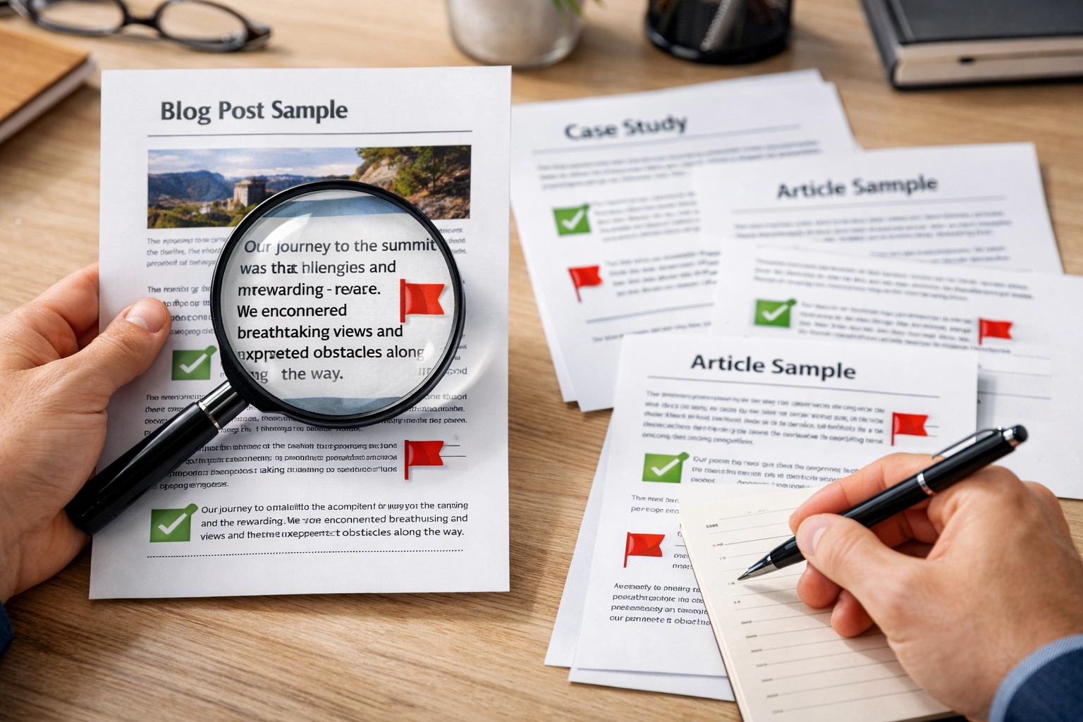 Evaluación de portafolio con lupa e indicadores de calidad