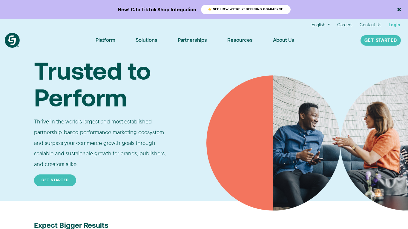 Plataforma CJ Affiliate para marketing de afiliados empresarial