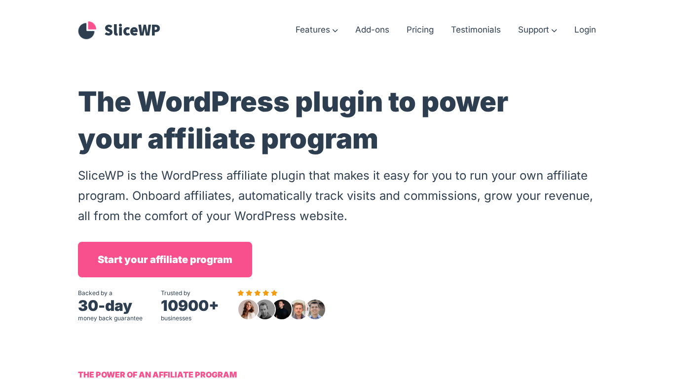 Interfaz de configuración de SliceWP