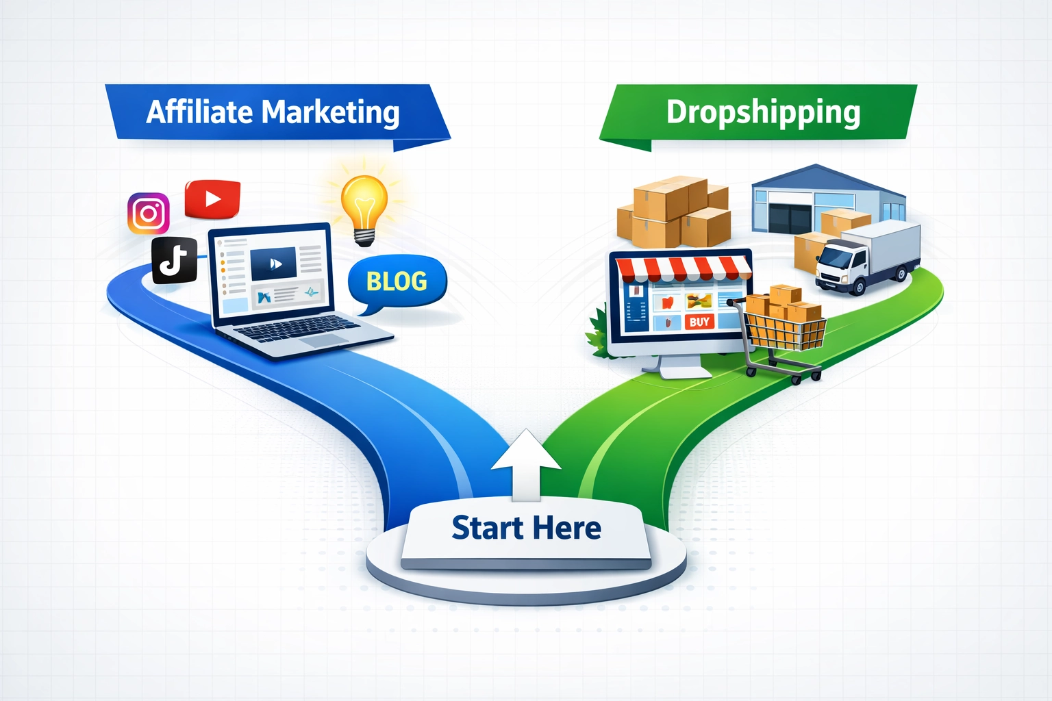 Marketing de Afiliados vs Dropshipping: ¿Qué Modelo de Negocio es Más Fácil de Empezar?