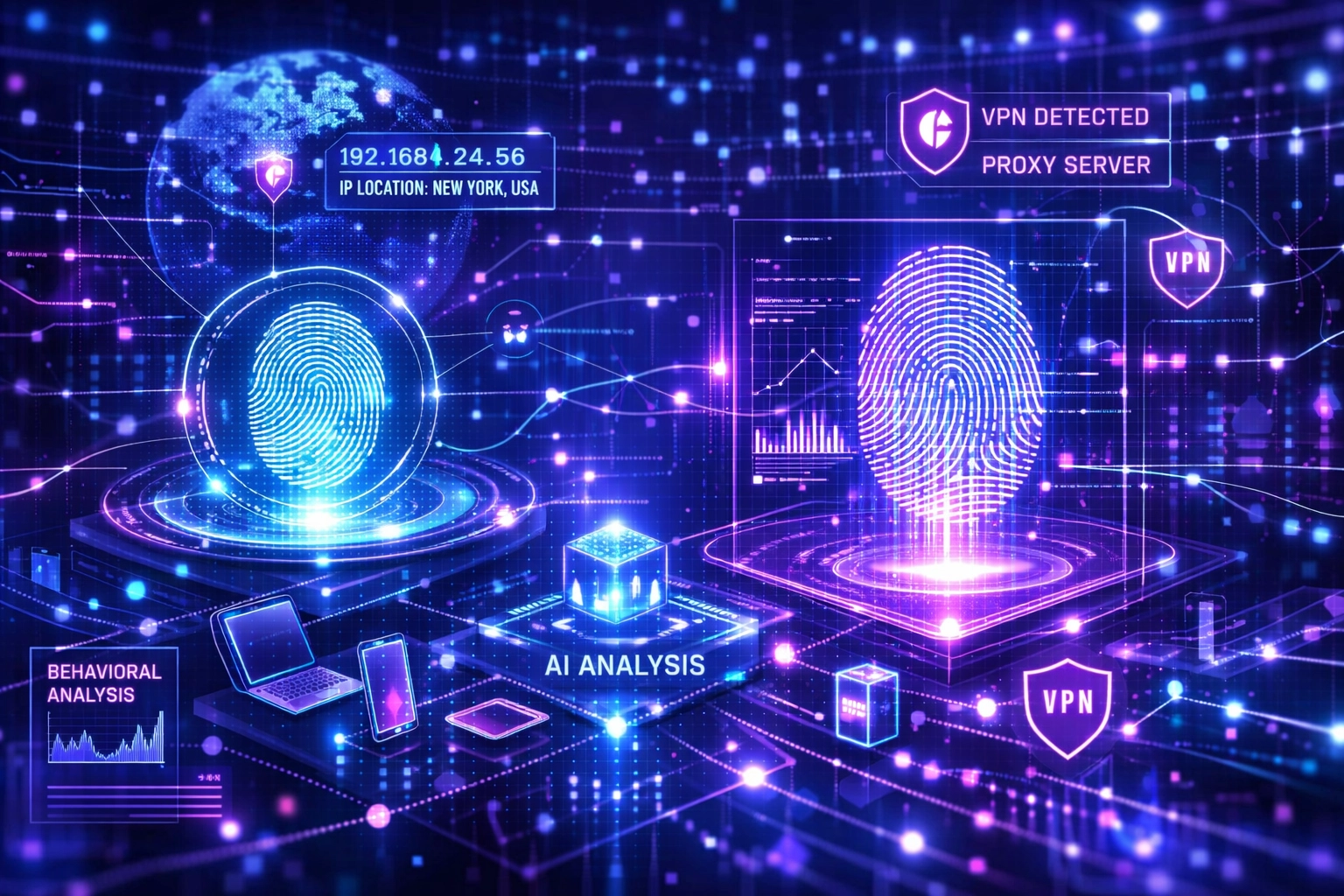 Visualización de huellas digitales avanzadas de dispositivos y detección de fraude impulsada por IA