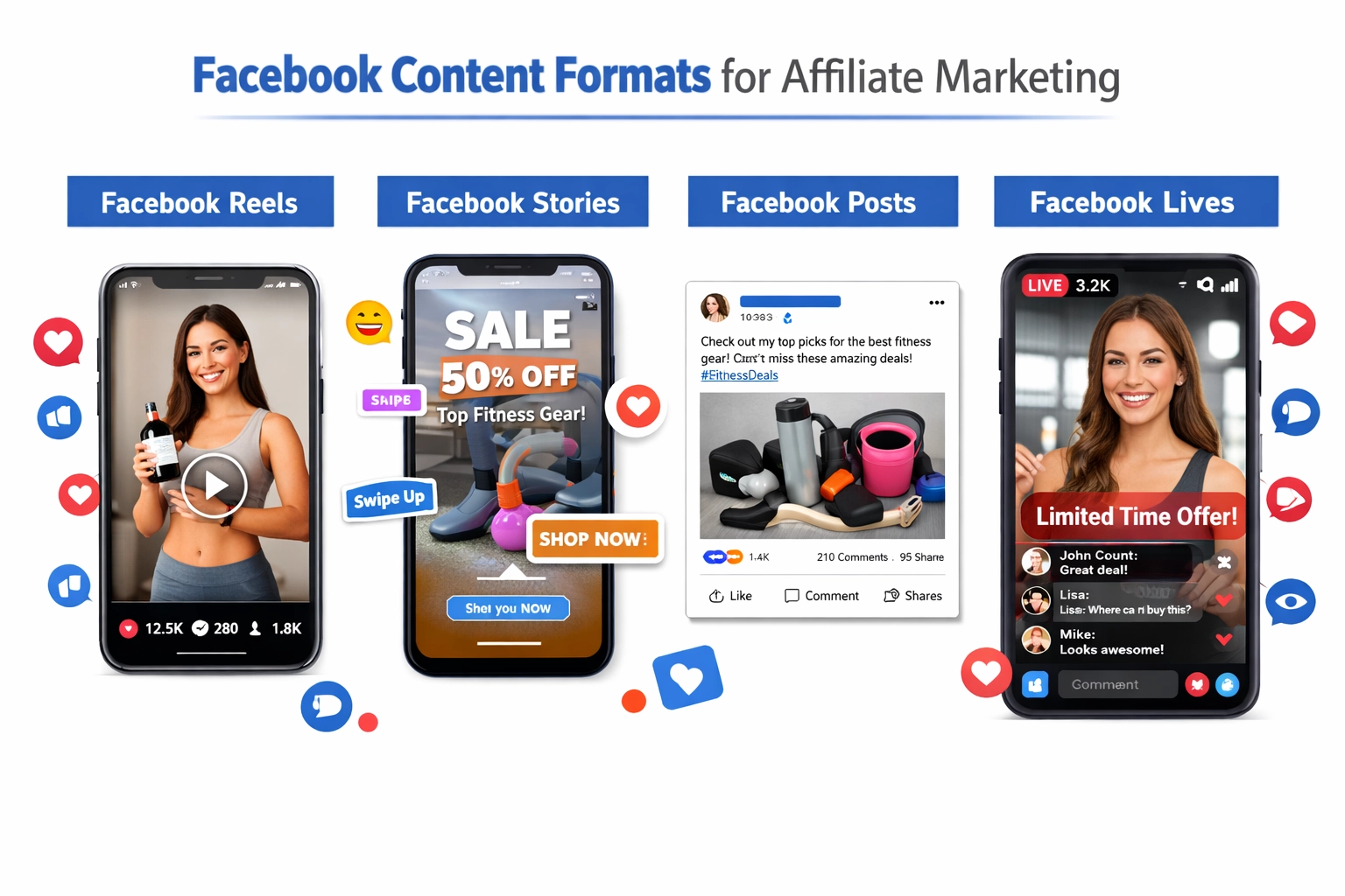 Formatos de contenido de Facebook para marketing de afiliados
