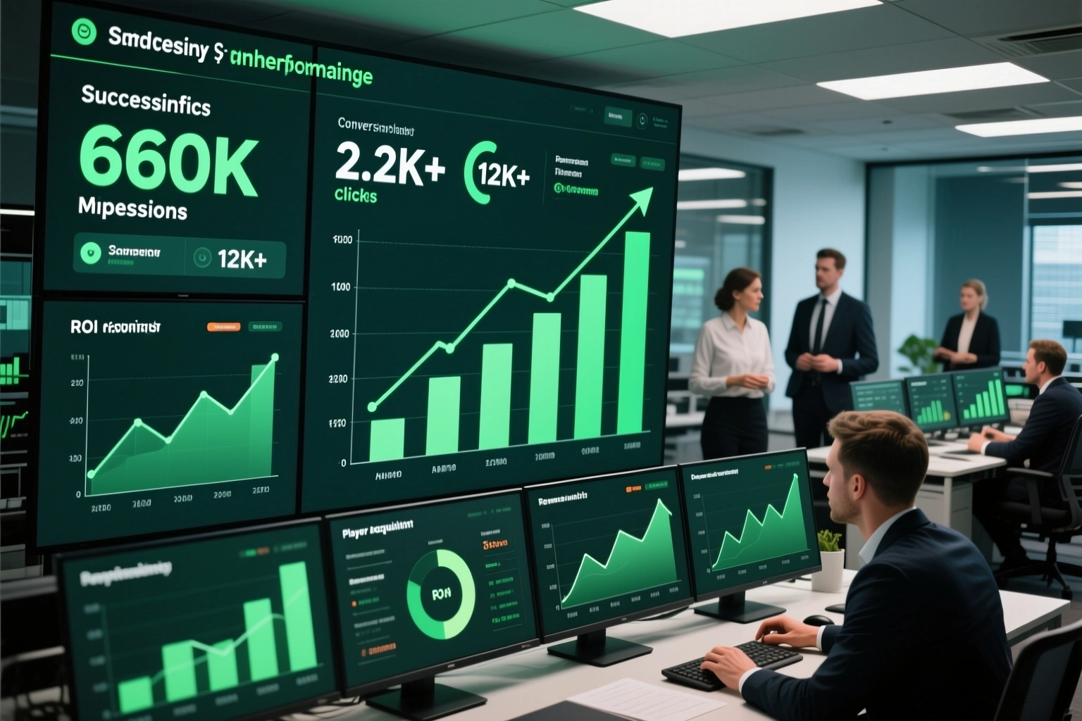 Resultados de caso de éxito mostrando el crecimiento de una plataforma de apuestas