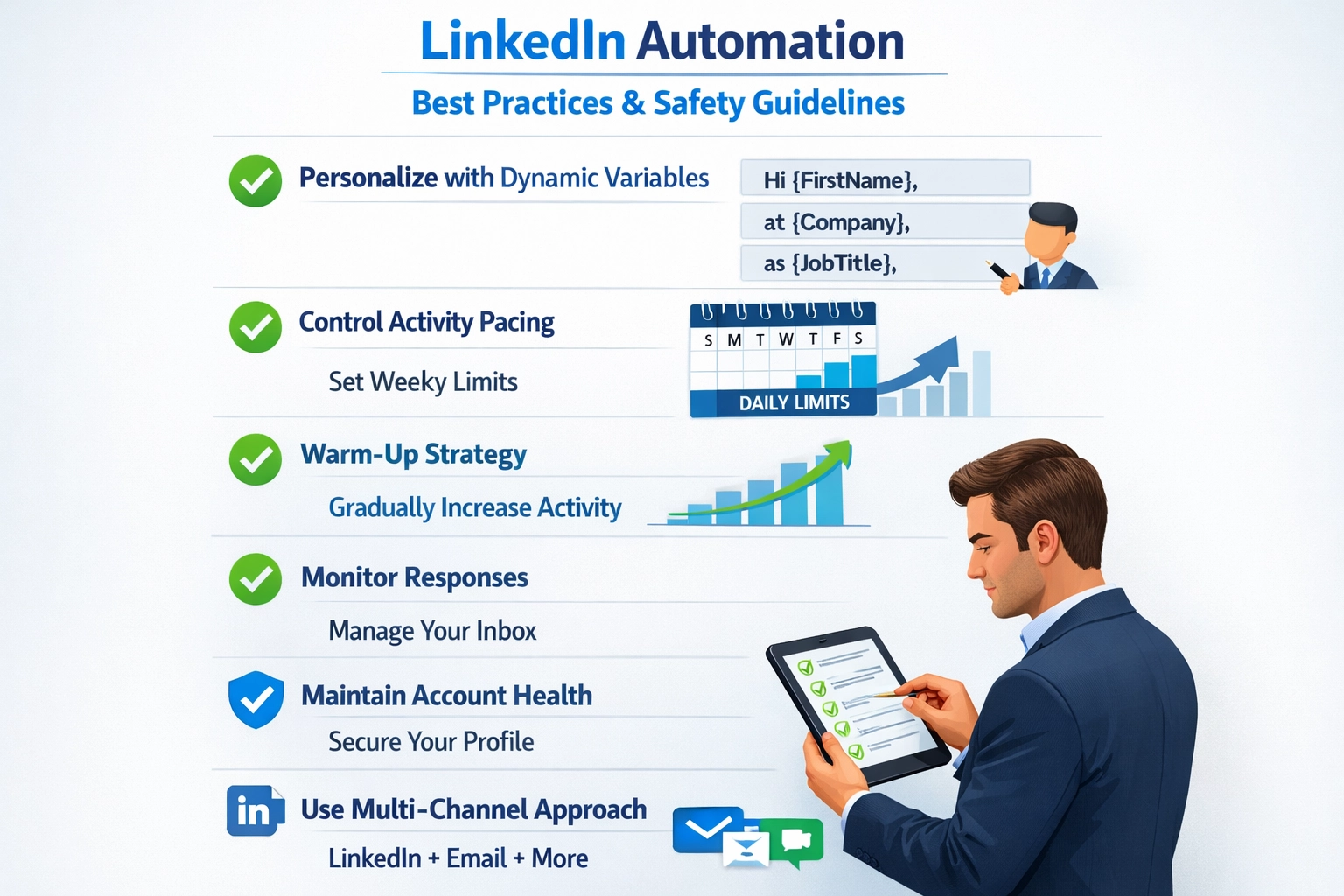 Lista de verificación de mejores prácticas y directrices de seguridad para automatización en LinkedIn