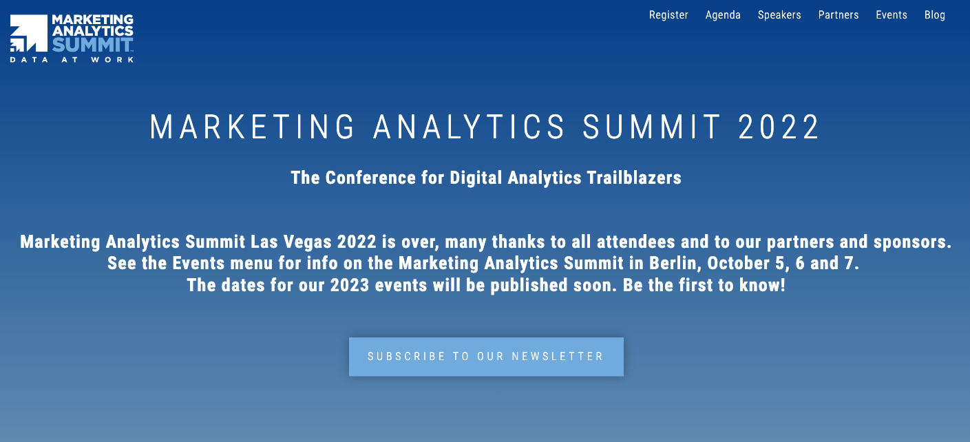 Marketing Analytics Summit 2022