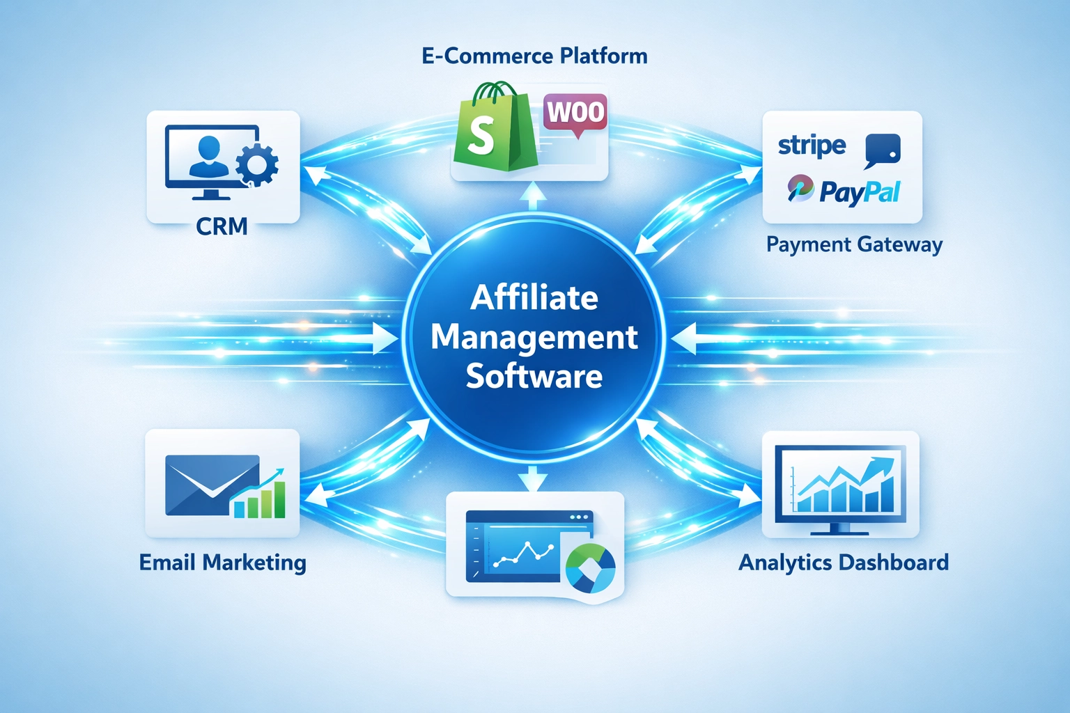 Seamless data integration between affiliate management software and business systems