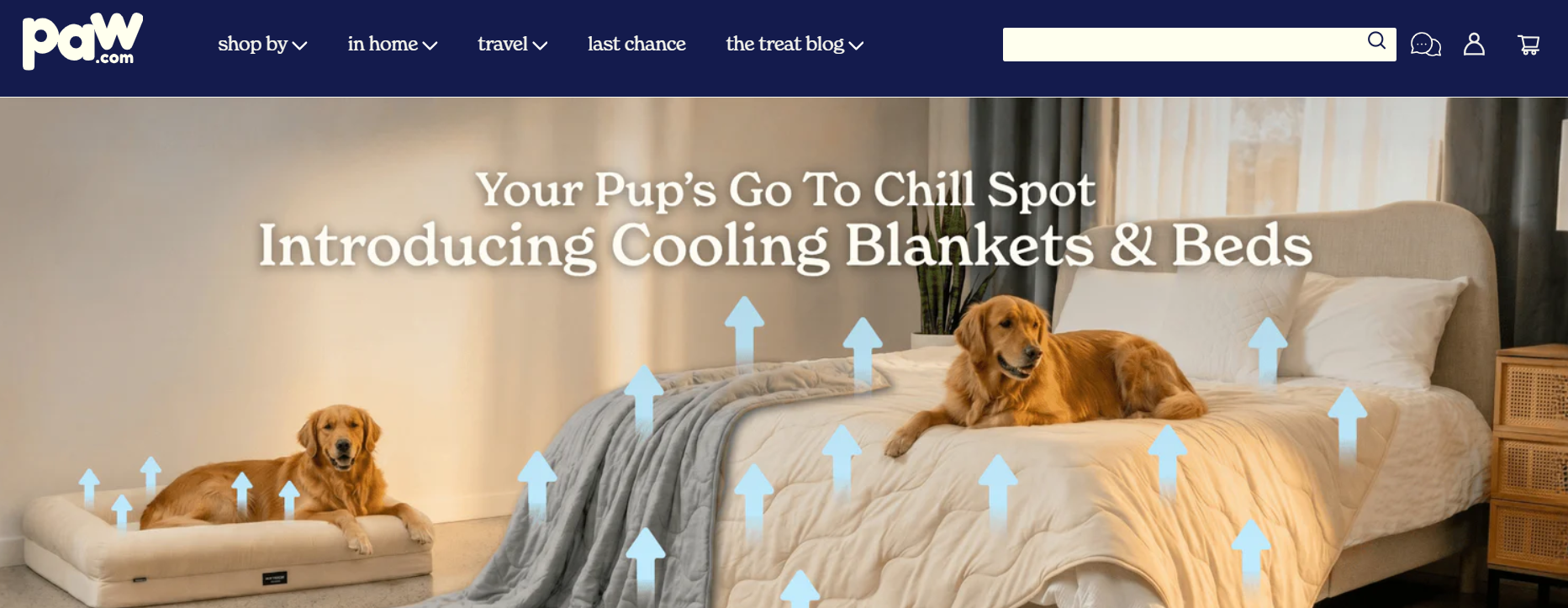 Captura de pantalla del sitio web de Paw