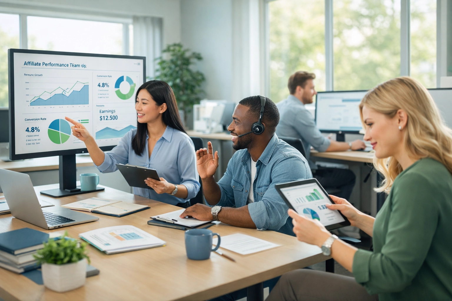 Colaboración del equipo de soporte a afiliados