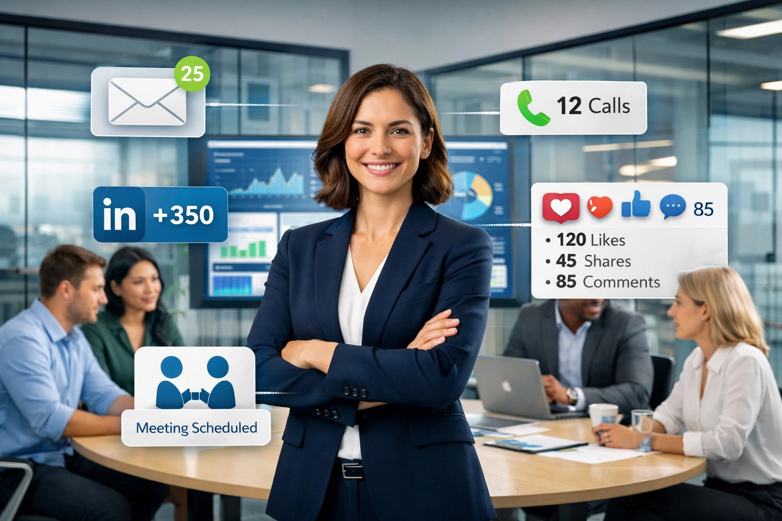 Estrategia de lead nurturing multicanal con diversos puntos de contacto de comunicación