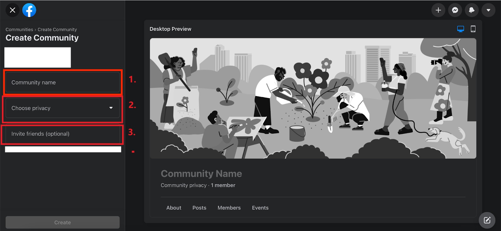 Pasos para crear un grupo de Facebook