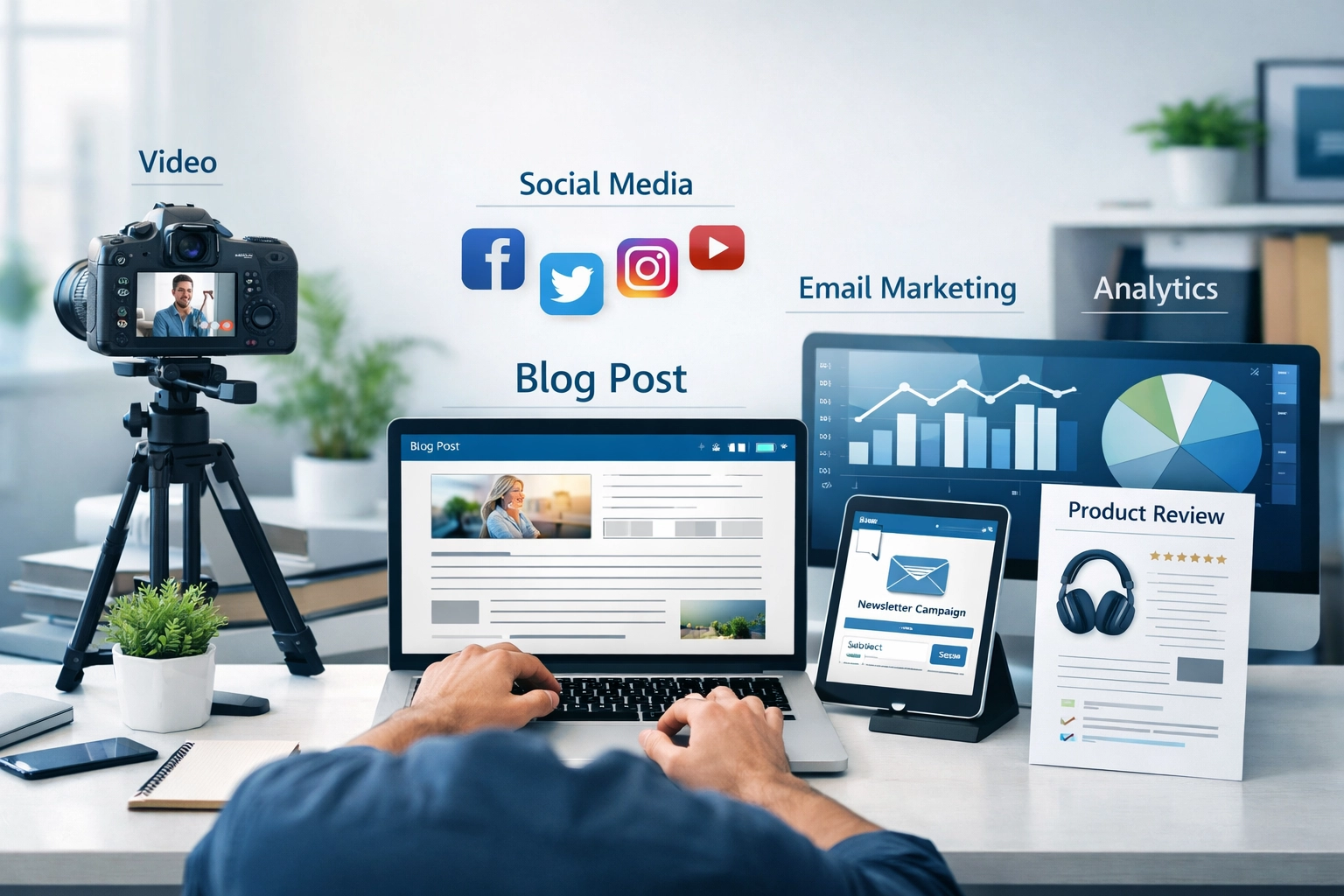 Diverse content creation formats for affiliate marketing