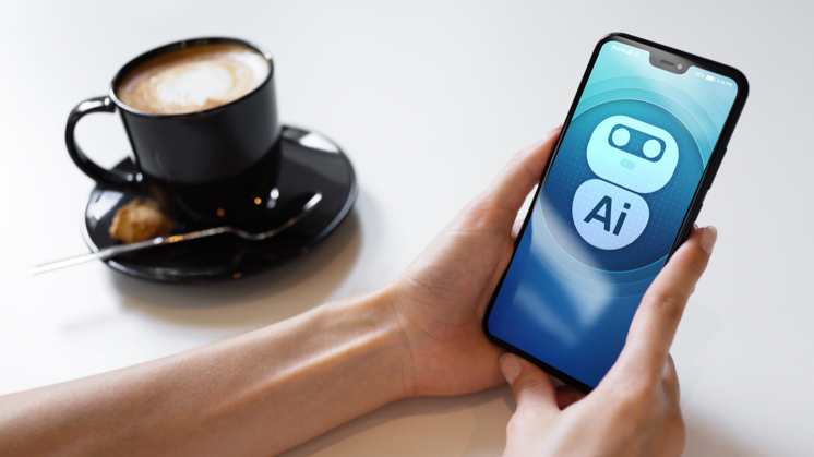 AI chatbot on mobile phone