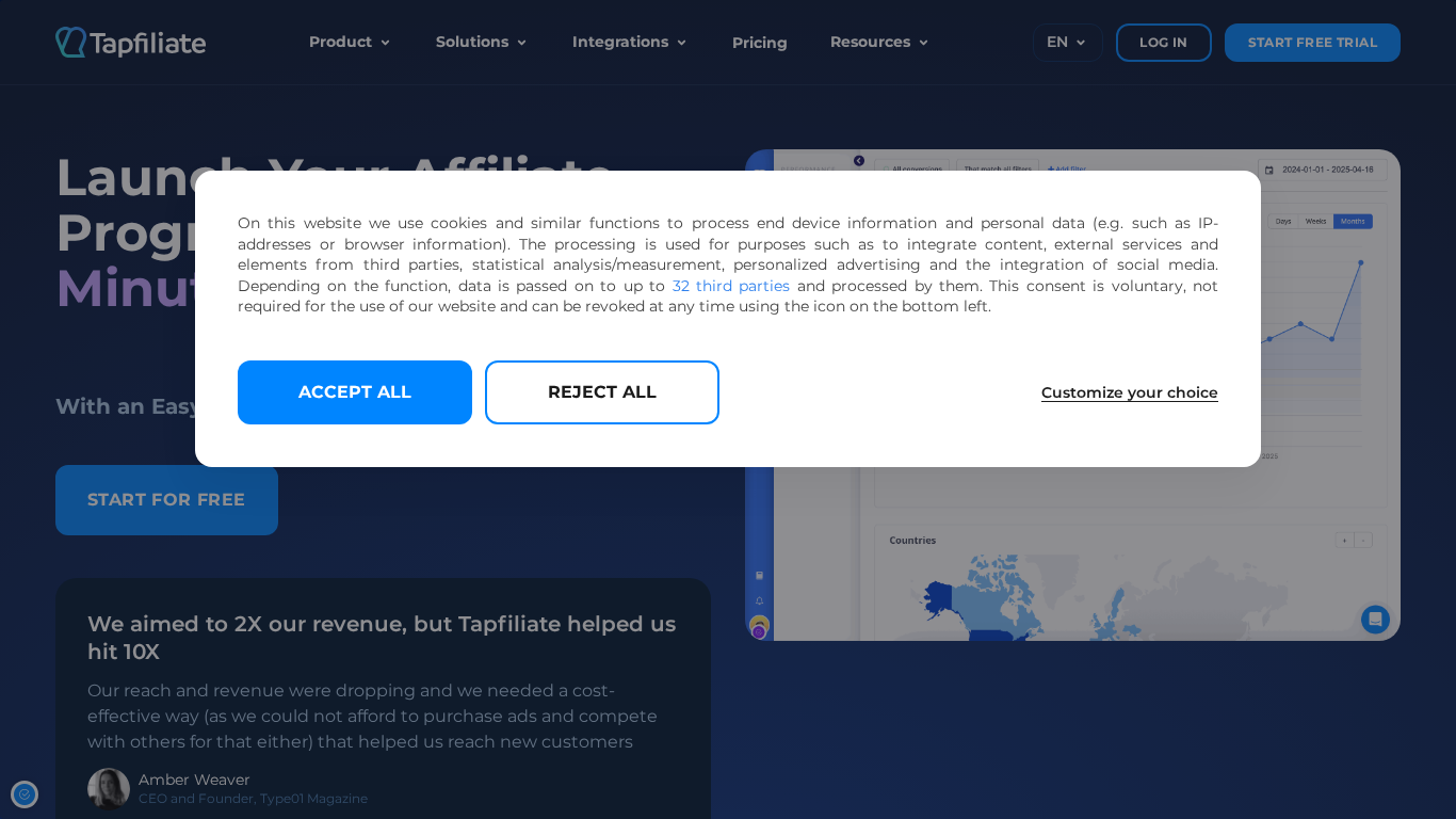 Tapfiliate affiliate software platform