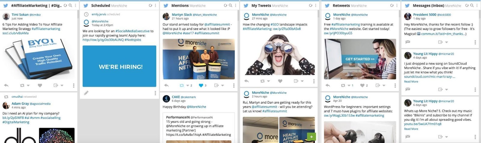 Perfil de Twitter para marketing de afiliados
