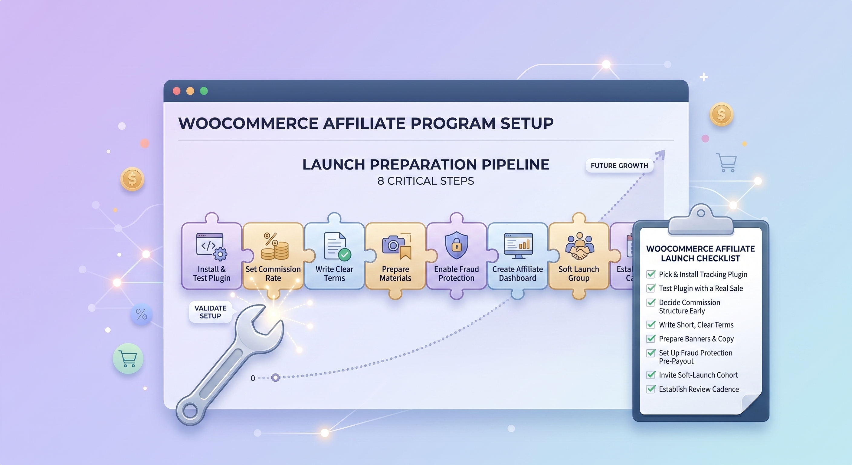 Lista de verificación para lanzar un programa de afiliados en WooCommerce