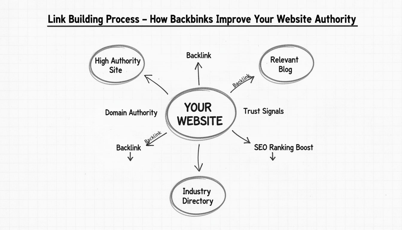 Proceso de construcción de enlaces - Cómo los backlinks mejoran la autoridad del sitio web