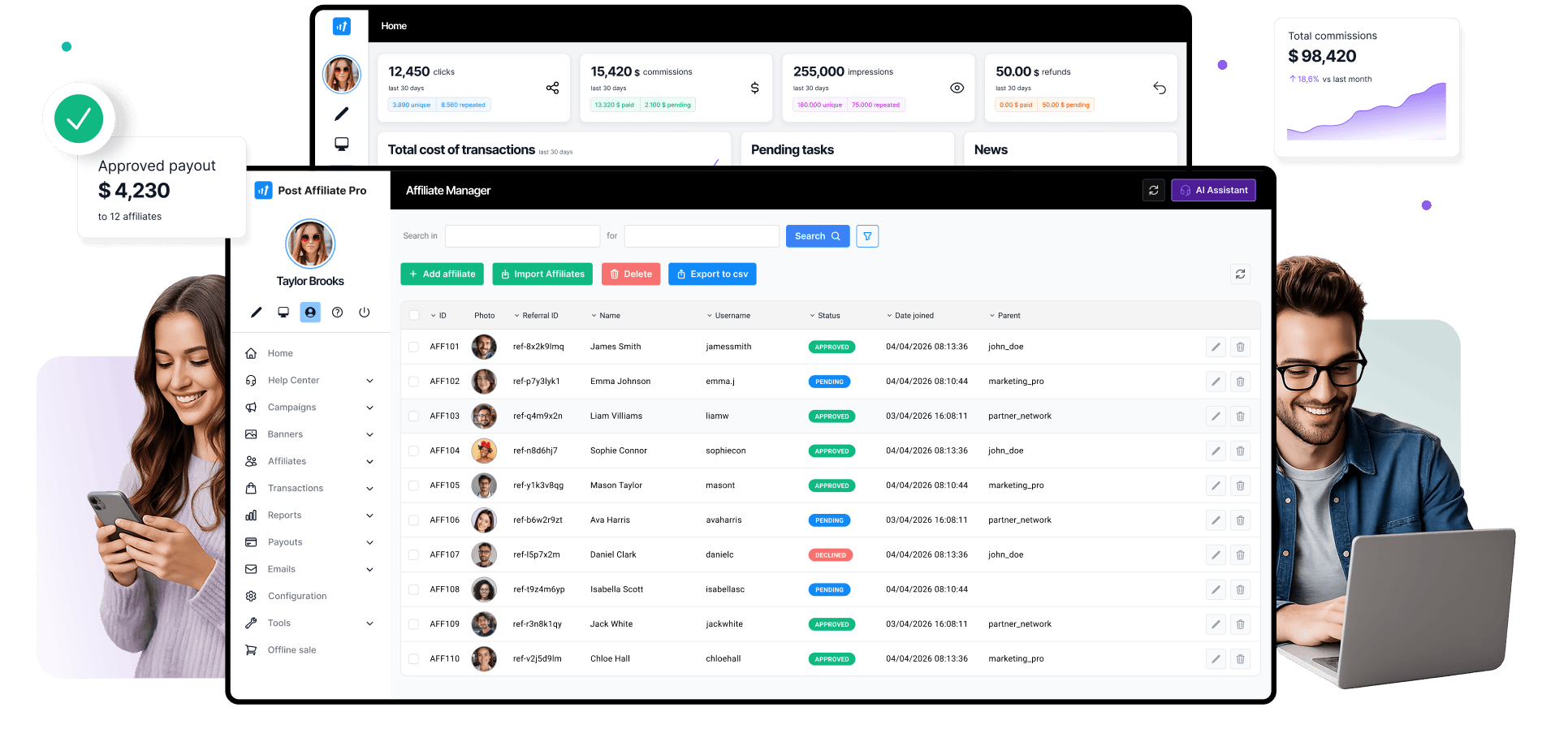El líder en software de afiliados