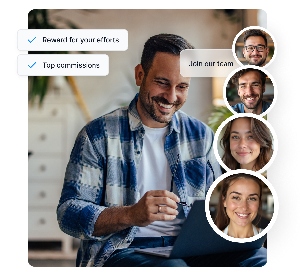 Una infografía que muestra las áreas en las que Post Affiliate Pro puede ayudarte, como identificar la audiencia, crear estructuras de comisión, y más.